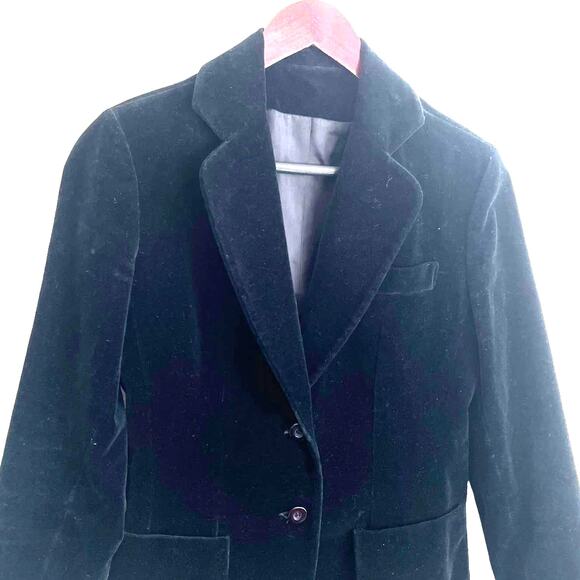 VTG Y2K Womens Velvet Jacket 6 Black Edgy Hipster Rocker Witchy Grunge Blazer‎ - Picture 11 of 11